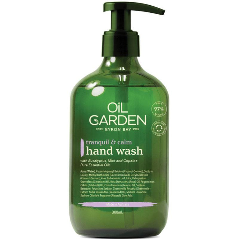Oil Garden Tranquil & Calm Hand Wash 300ml front image on Livehealthy HK imported from Australia