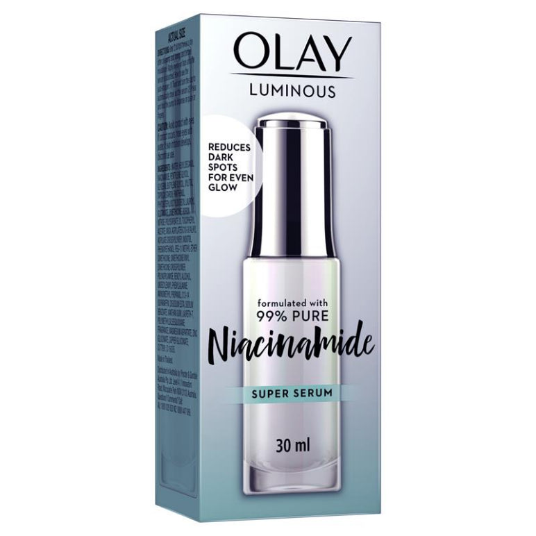 Olay Luminous Niacinamide Super Serum 30ml front image on Livehealthy HK imported from Australia