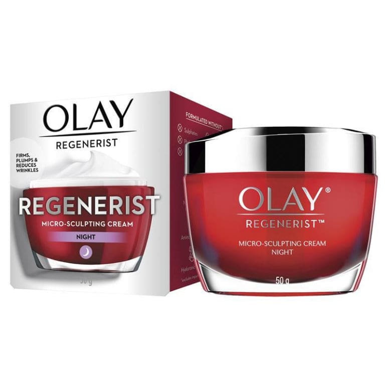 Olay Regenerist Advanced Anti-Ageing Micro-Sculpting Night Face Cream Moisturiser 50g front image on Livehealthy HK imported from Australia