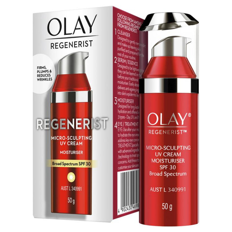 Olay Regenerist Advanced Anti-Ageing Micro-Sculpting UV Day Face Cream SPF 30 50g front image on Livehealthy HK imported from Australia