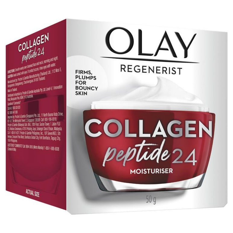 Olay Regenerist Collagen Peptide24 Face Cream Moisturiser 50g front image on Livehealthy HK imported from Australia
