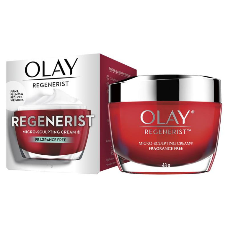 Olay Regenerist Micro Sculpting Cream Fragrance Free 48g New Formula front image on Livehealthy HK imported from Australia