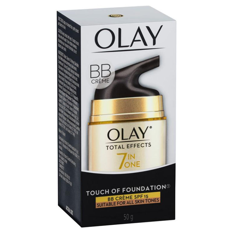 Olay Total Effects 7 in One Touch of Foundation Face Cream BB Crème SPF 15 50g front image on Livehealthy HK imported from Australia