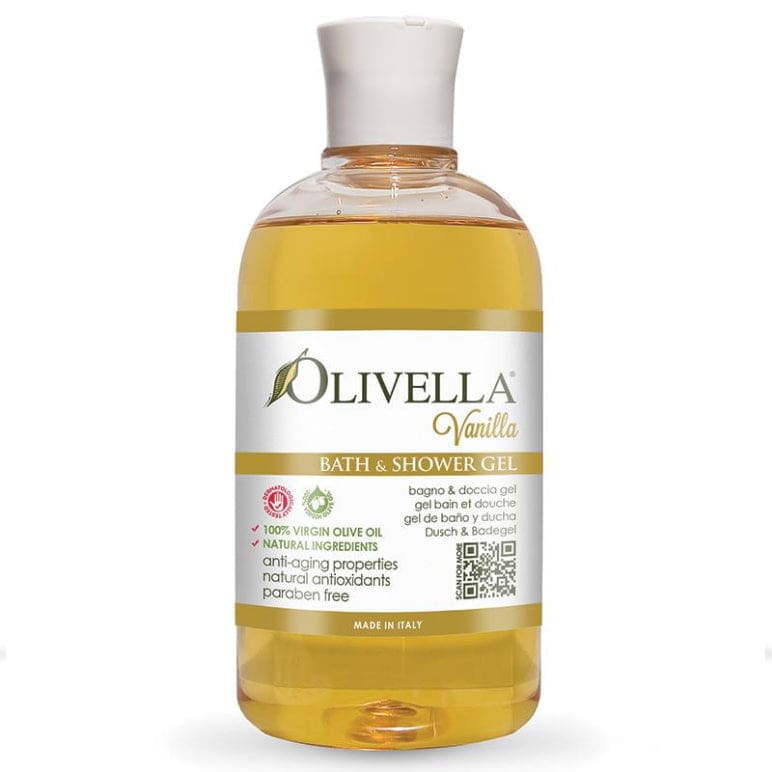 Olivella Bath and Shower Gel Vanilla 500ml front image on Livehealthy HK imported from Australia