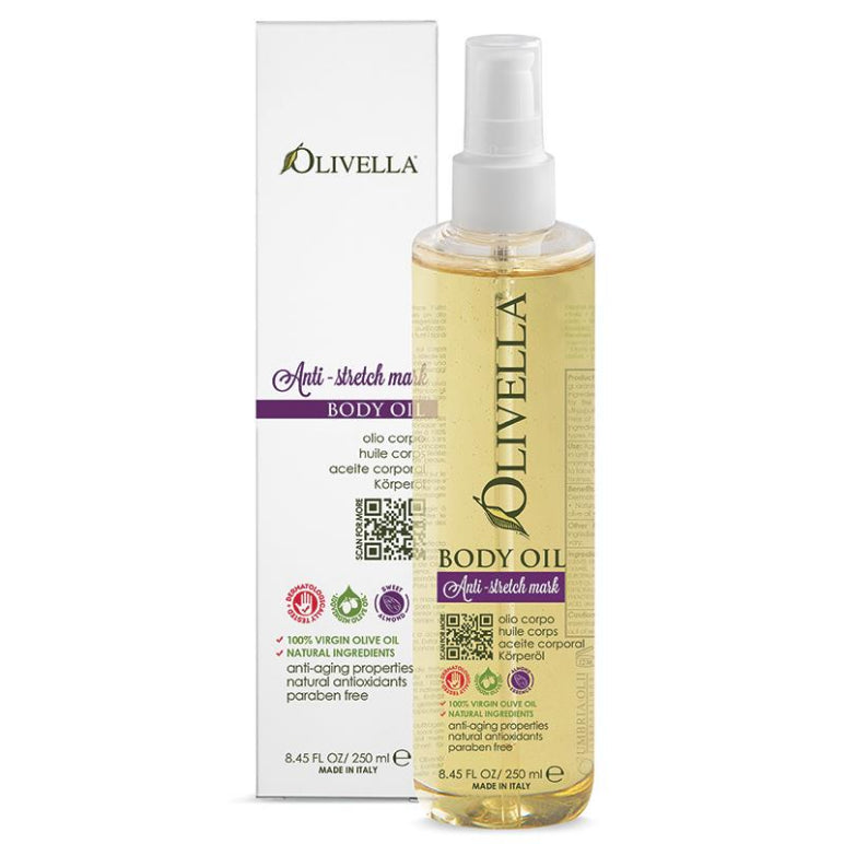 Olivella Body Oil Anti-Stretch Mark 250ml front image on Livehealthy HK imported from Australia