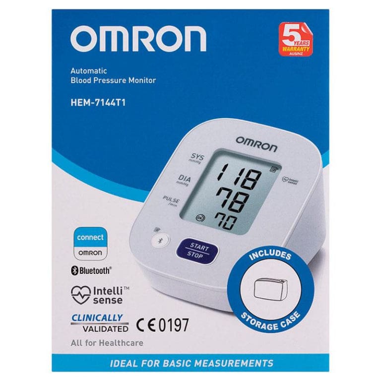 Omron HEM7144T1 Standard Blood Pressure Monitor front image on Livehealthy HK imported from Australia