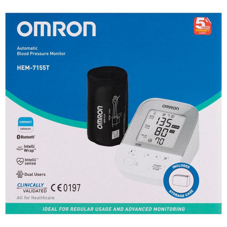 Omron HEM7155T Plus Dual User Blood Pressure Monitor front image on Livehealthy HK imported from Australia