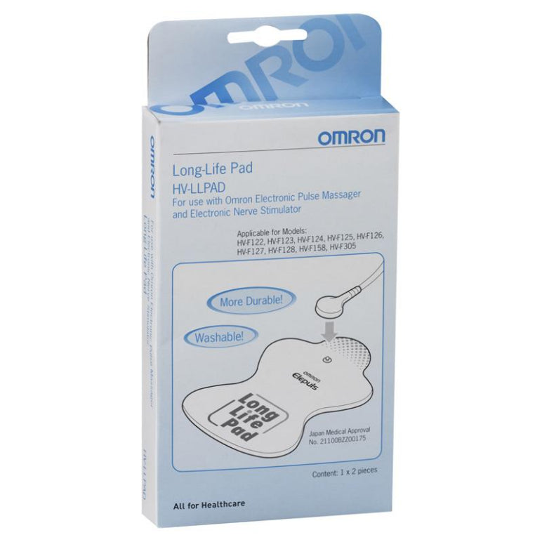 Omron Tens Replacement Electrode Long Life Pads 1 pair (2pcs) front image on Livehealthy HK imported from Australia