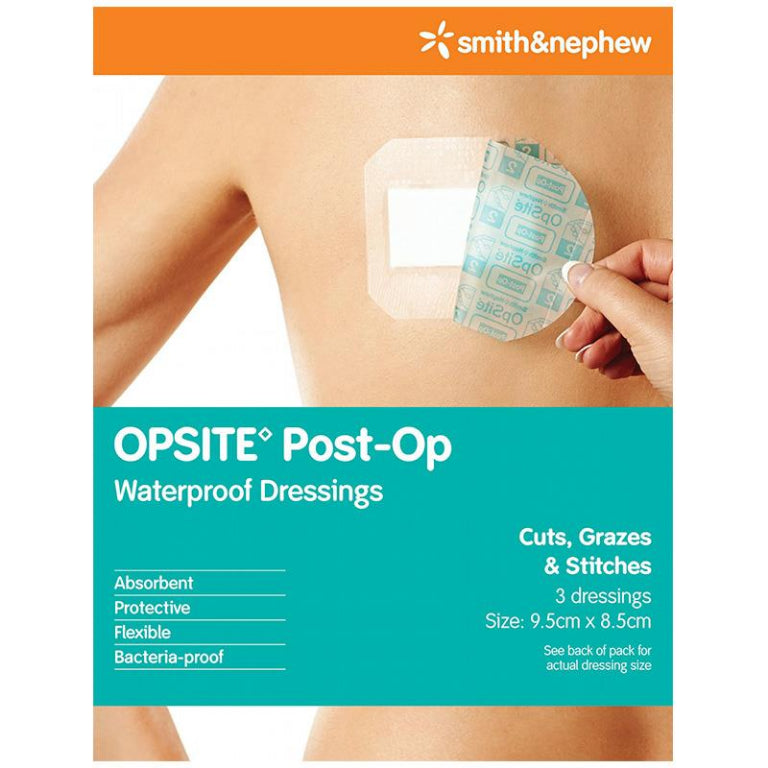 Opsite Post-Op 9.5cm x 8.5cm Single Dressing front image on Livehealthy HK imported from Australia