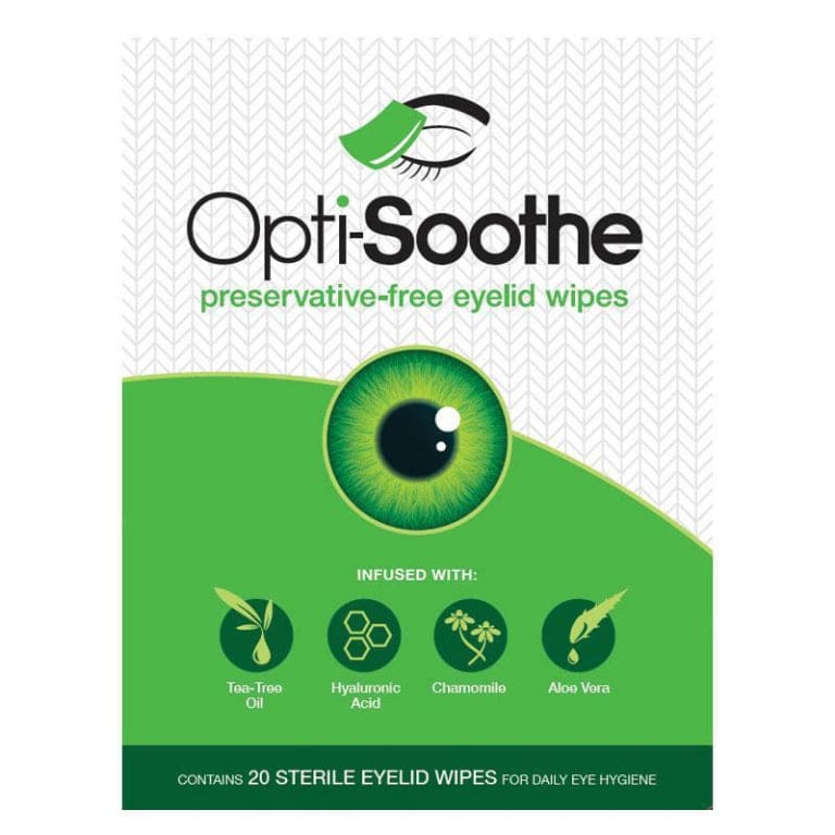 Opti-Soothe Eye Lid Wipes 20 Wipes front image on Livehealthy HK imported from Australia