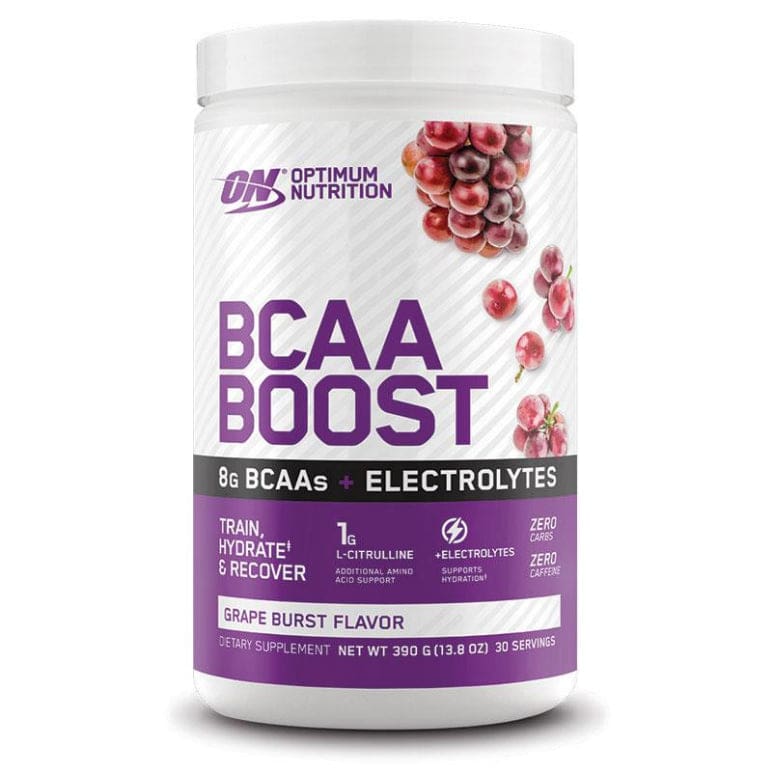 Optimum Nutrition BCAA Boost Grape 390g front image on Livehealthy HK imported from Australia