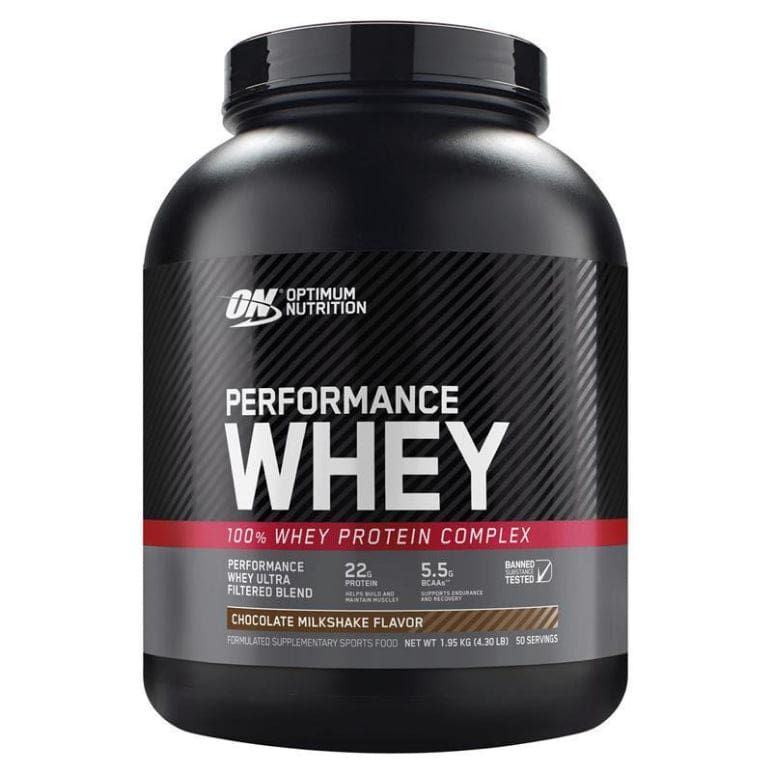 Optimum Nutrition Performance Whey Vanilla 1.95kg front image on Livehealthy HK imported from Australia