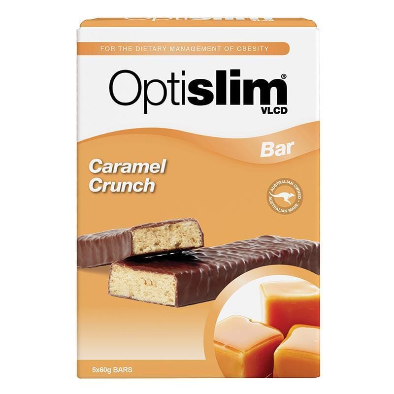 OptiSlim VLCD Bar Caramel Crunch 5 front image on Livehealthy HK imported from Australia