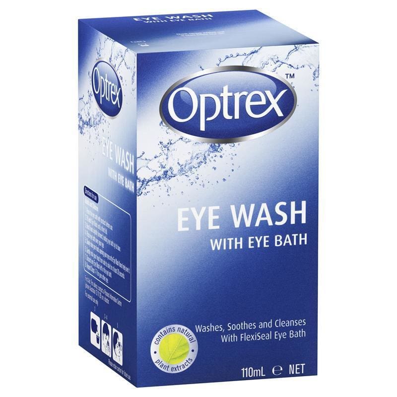 Optrex Fresh Eyes Liquid Eye Wash Bath 110ml front image on Livehealthy HK imported from Australia