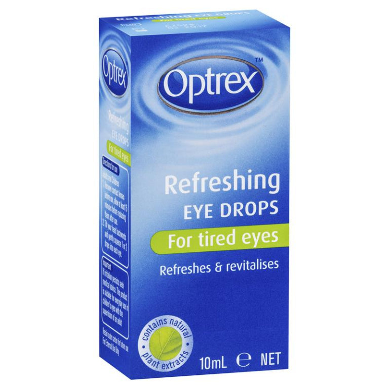 Optrex Refreshing Eye Drops 10ml front image on Livehealthy HK imported from Australia