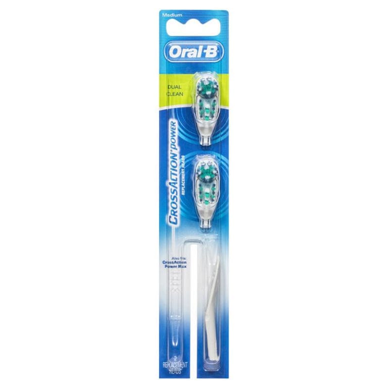 Oral B Cross Action Power Replacement Toothbrush Heads Medium 2 front image on Livehealthy HK imported from Australia