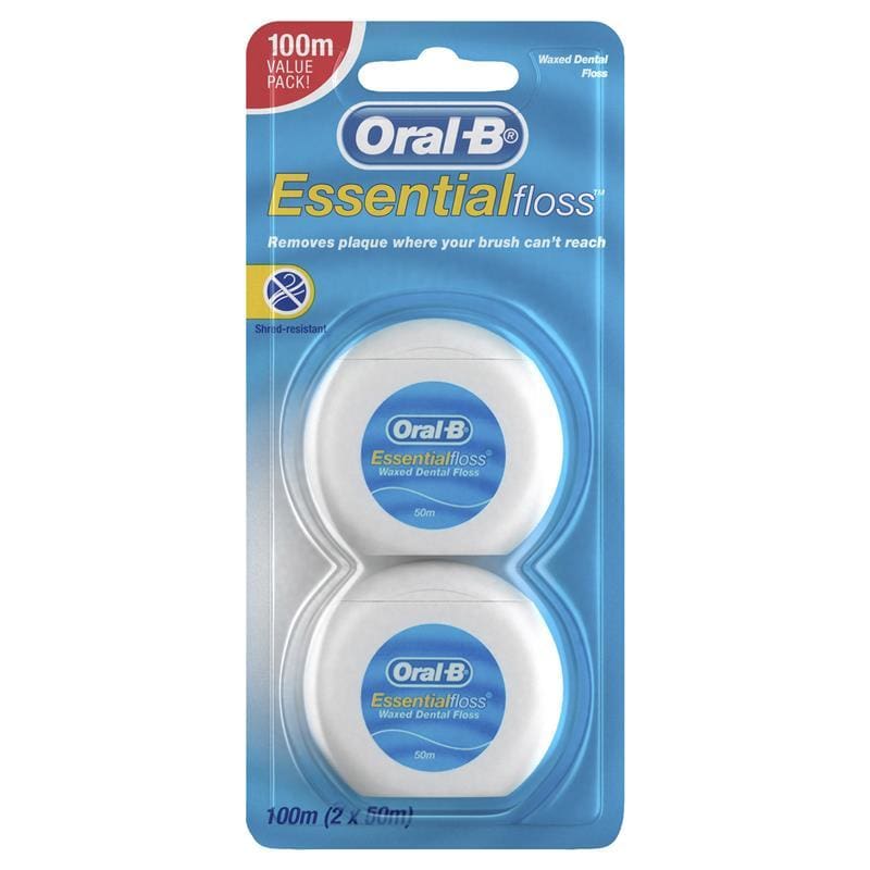 Oral B Essential Floss 2x50m front image on Livehealthy HK imported from Australia