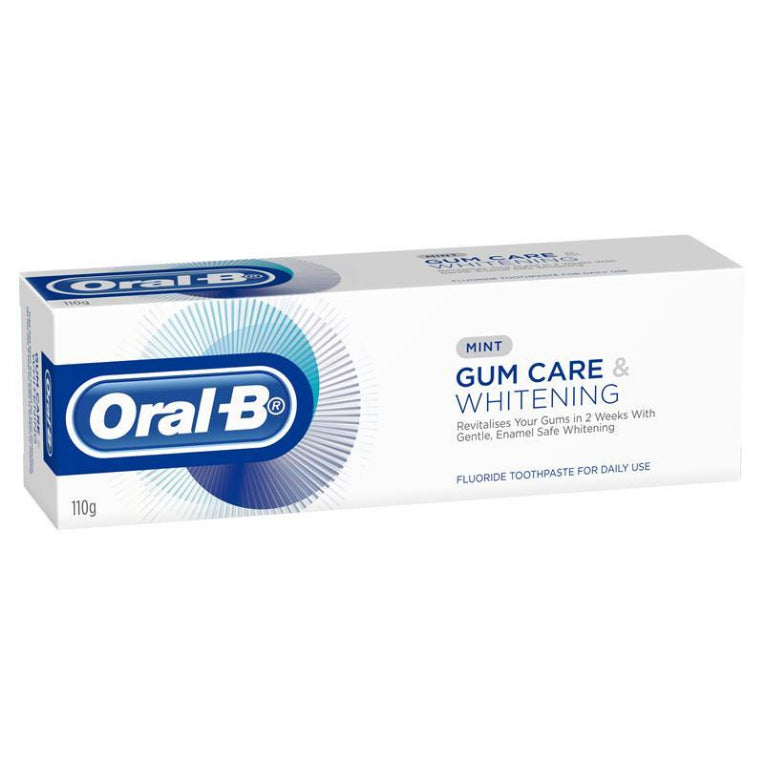 Oral B Gum Care & Whitening Toothpaste 110g front image on Livehealthy HK imported from Australia