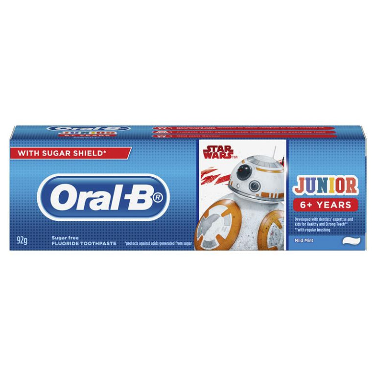 Oral B Junior Toothpaste 6+ Years Star Wars 95g front image on Livehealthy HK imported from Australia