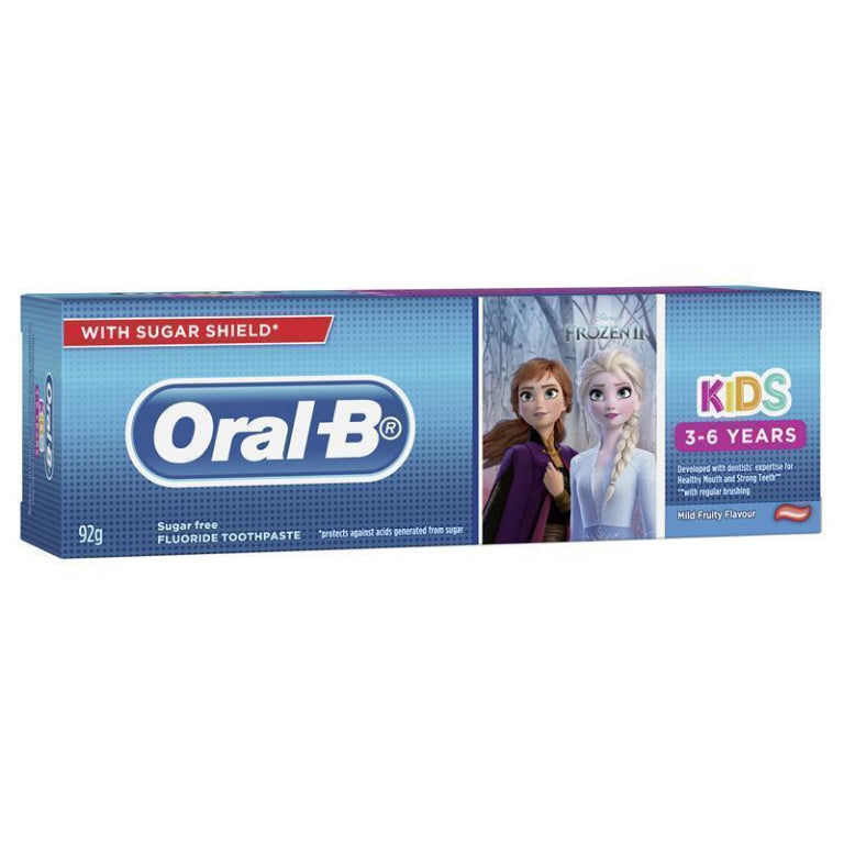 Oral B Kids Toothpaste 3+ Years Frozen 92g front image on Livehealthy HK imported from Australia