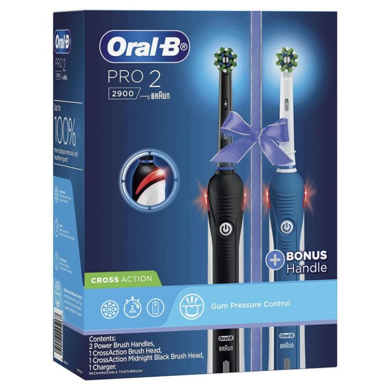 Oral B Power Toothbrush Pro 2 Dual Handle Pack front image on Livehealthy HK imported from Australia
