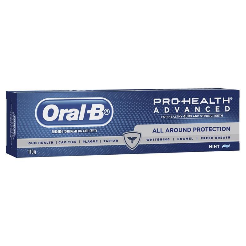 Oral B Toothpaste Pro Health Advanced All Around Protection 110g front image on Livehealthy HK imported from Australia