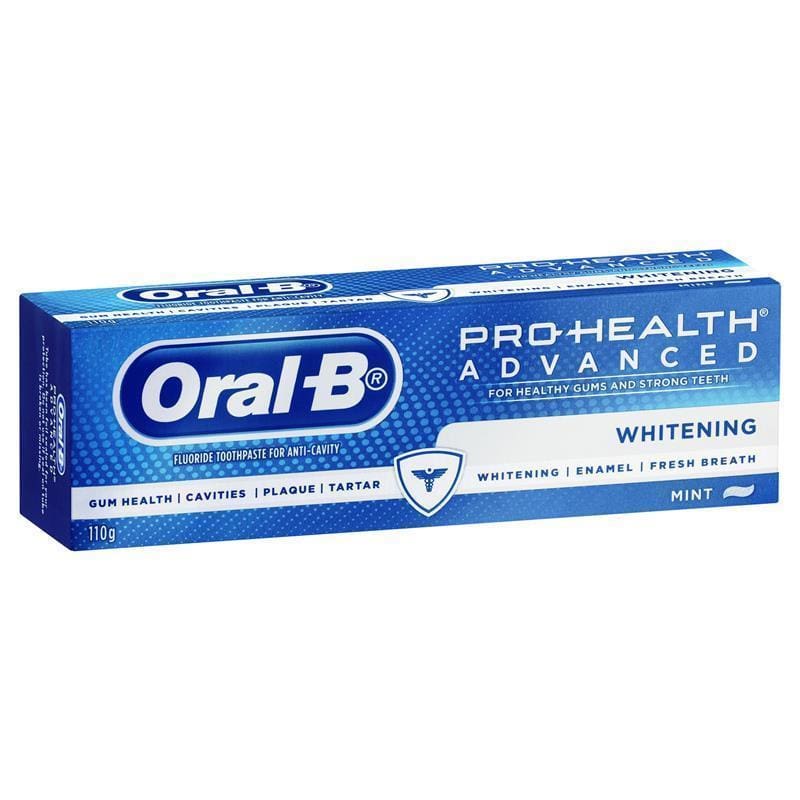 Oral B Toothpaste Pro Health Advanced Whitening 110g front image on Livehealthy HK imported from Australia