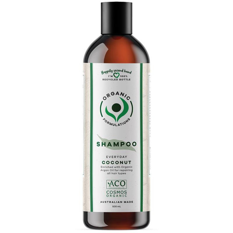 Organic Formulation Everyday Coconut Shampoo 500ml front image on Livehealthy HK imported from Australia