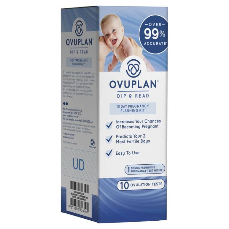 Ovuplan Pregnancy Planning Kit 10 Tests front image on Livehealthy HK imported from Australia