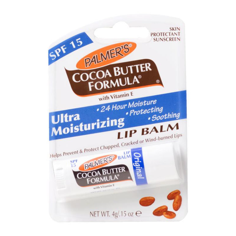 Palmer's Cocoa Butter Lip Balm 15+ 4g front image on Livehealthy HK imported from Australia