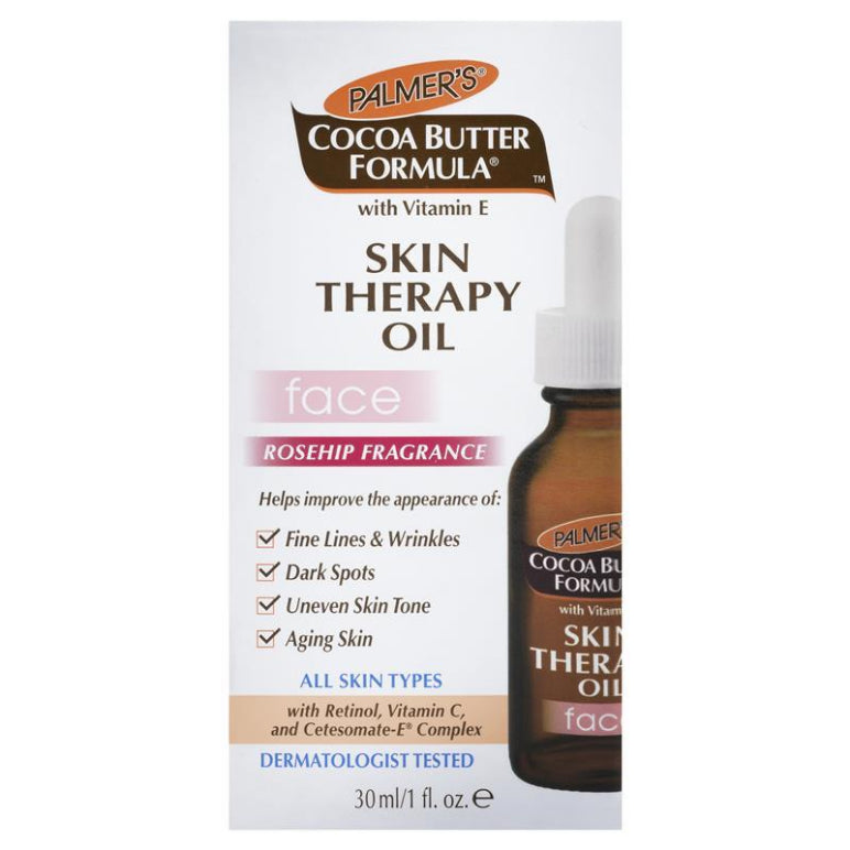Palmer's Cocoa Butter Skin Therapy Oil For Face 30ml front image on Livehealthy HK imported from Australia