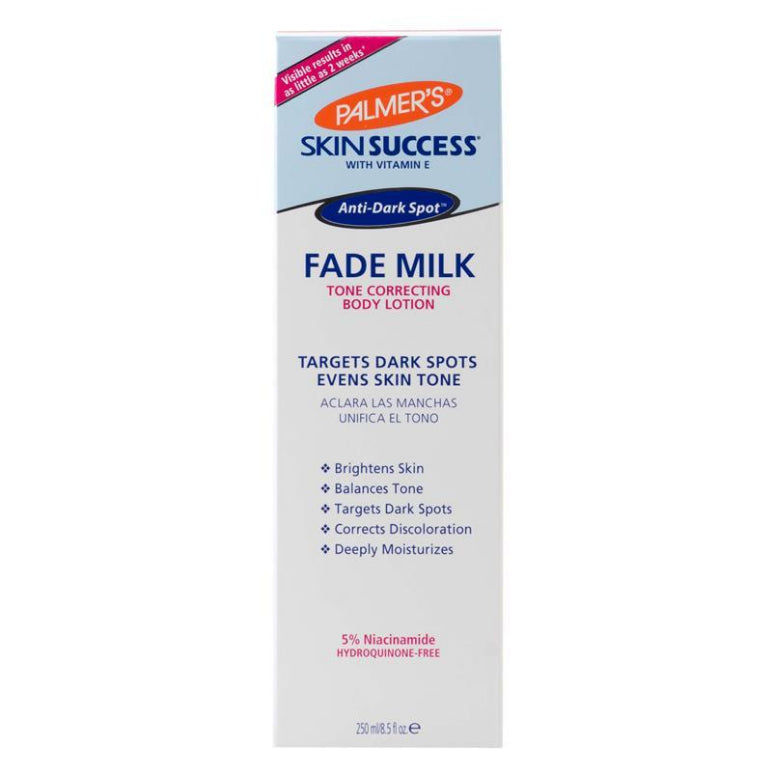 Palmer's Skin Success Fade Milk Tone Correcting Body Lotion 250ml front image on Livehealthy HK imported from Australia