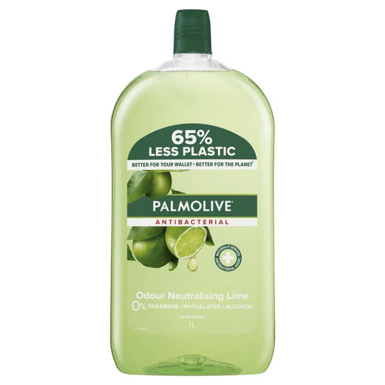 Palmolive Antibacterial Liquid Hand Wash Soap Lime Odour Neutralising Refill & Save 1 Litre front image on Livehealthy HK imported from Australia