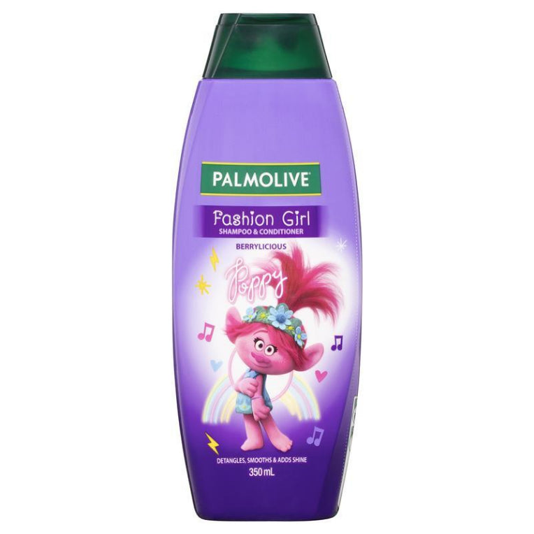 Palmolive Fashion Girl Shining & Detangling Shampoo & Hair Conditioner Berrylicious 350mL front image on Livehealthy HK imported from Australia