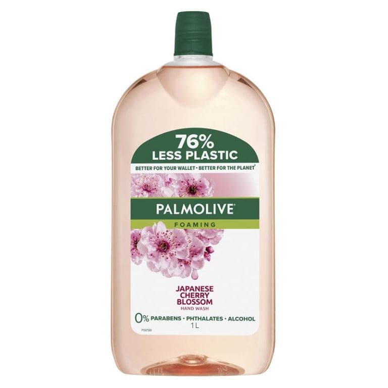 Palmolive Foaming Hand Wash Soap Japanese Cherry Blossom Refill & Save 1 Litre front image on Livehealthy HK imported from Australia