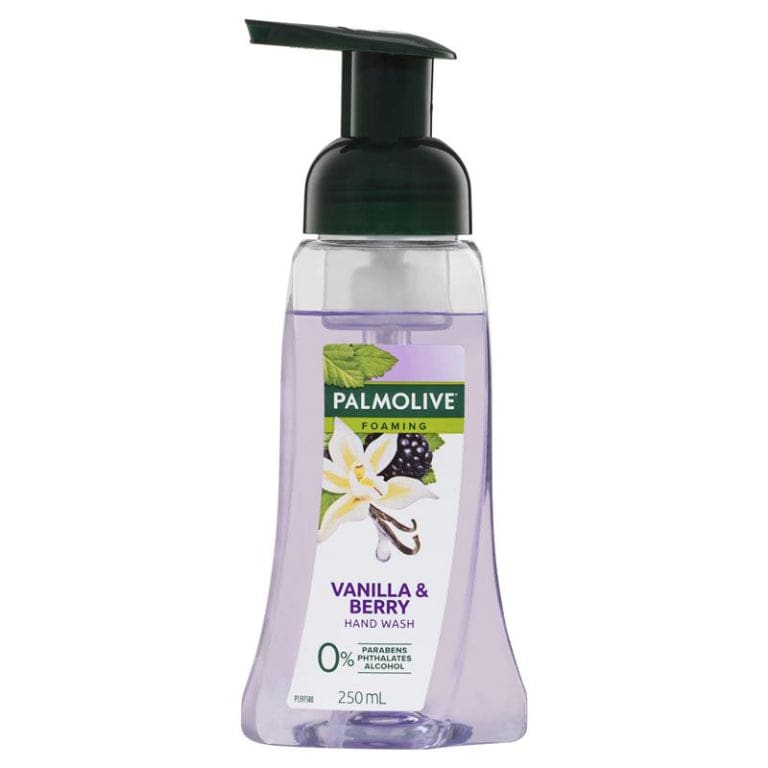 Palmolive Heavenly Hands Foaming Hand Wash Vanilla & Wild Berries 250ml front image on Livehealthy HK imported from Australia
