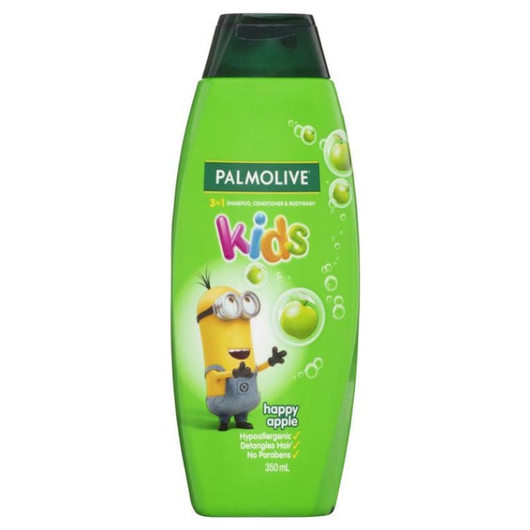 Palmolive Kids 3 in 1 Hypoallergenic Shampoo, Conditioner & Bodywash Happy Apple 350mL front image on Livehealthy HK imported from Australia