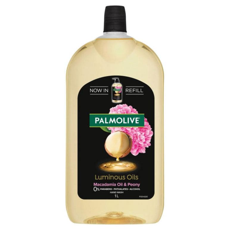 Palmolive Luminous Oils Liquid Hand Wash Macadamia & Peony 1 Litre Refill front image on Livehealthy HK imported from Australia