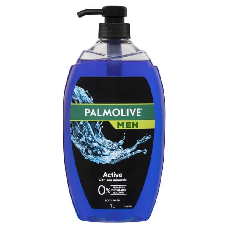 Palmolive Men Body Wash Active with Sea Minerals Shower Gel 1L front image on Livehealthy HK imported from Australia