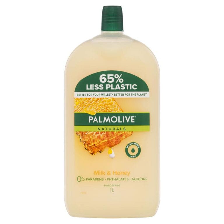 Palmolive Naturals Nourishing Liquid Hand Wash Milk & Honey Refill & Save 1L front image on Livehealthy HK imported from Australia