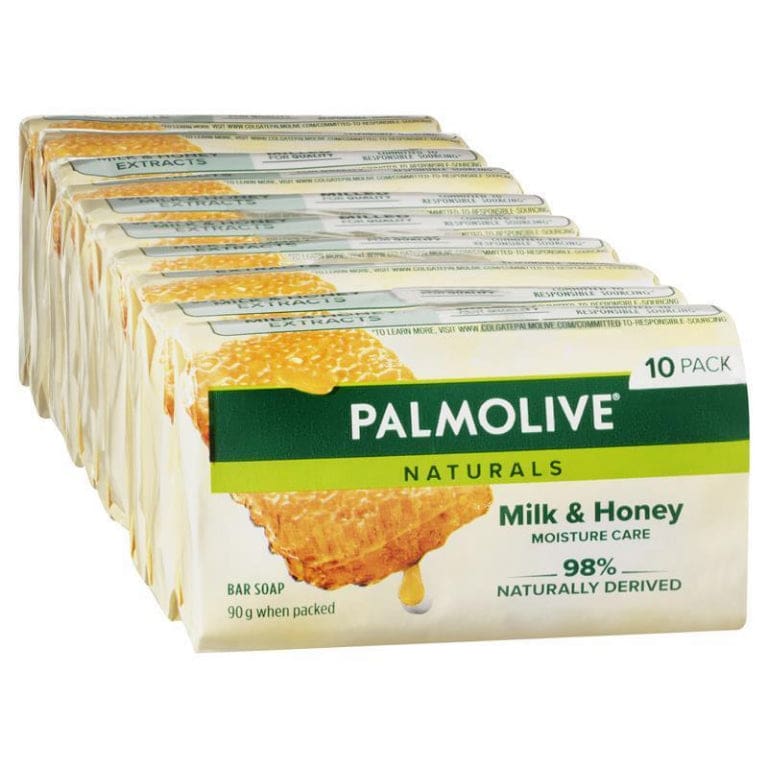 Palmolive Naturals Replenishing Bar Soap Milk & Honey 10 x 90g front image on Livehealthy HK imported from Australia