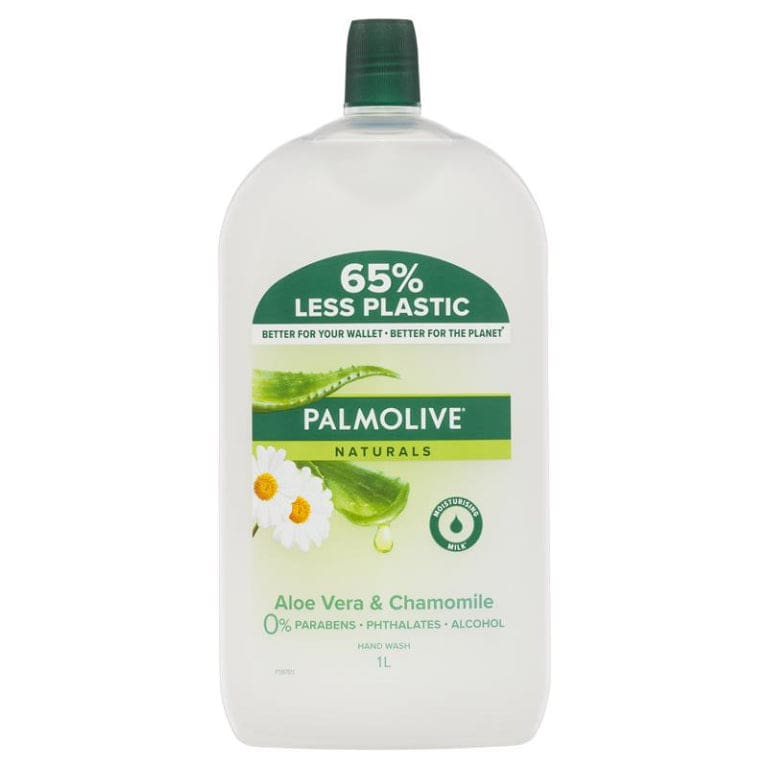 Palmolive Naturals Softening Liquid Hand Wash Aloe Vera & Chamomile Refill & Save 1L front image on Livehealthy HK imported from Australia