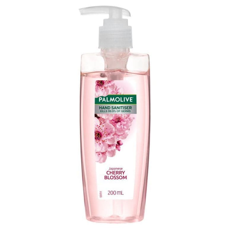 Palmolive Non-sticky Hand Sanitiser Japanese Cherry Blossom Pump 200mL front image on Livehealthy HK imported from Australia
