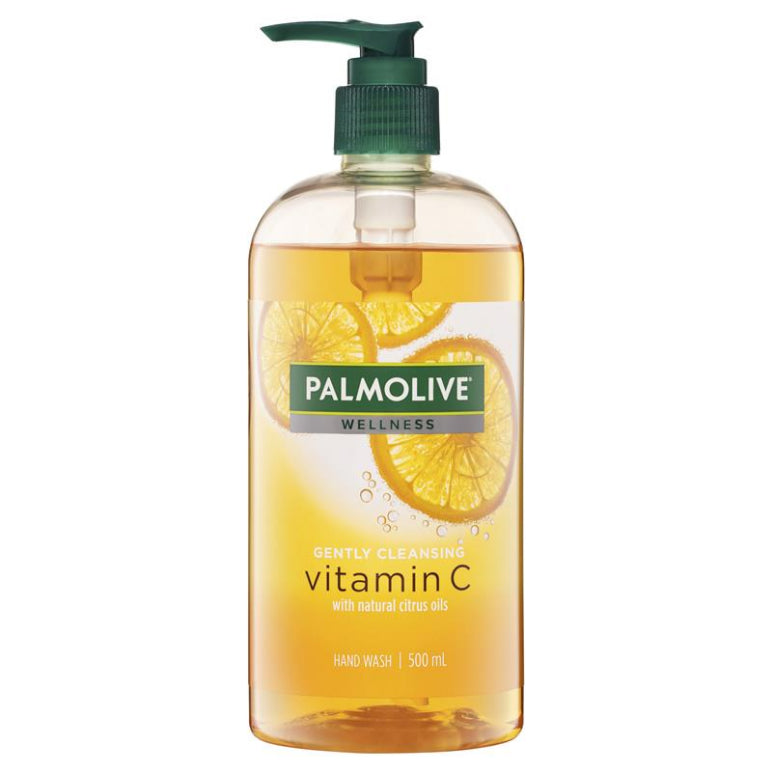 Palmolive Wellness Gently Cleansing Vitamin C Hand Wash 500ml front image on Livehealthy HK imported from Australia