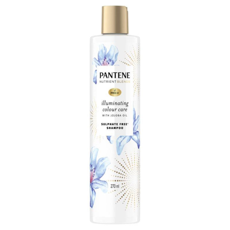 Pantene Pro V Nutrient Blends Illuminating Colour Care Shampoo 270ml front image on Livehealthy HK imported from Australia