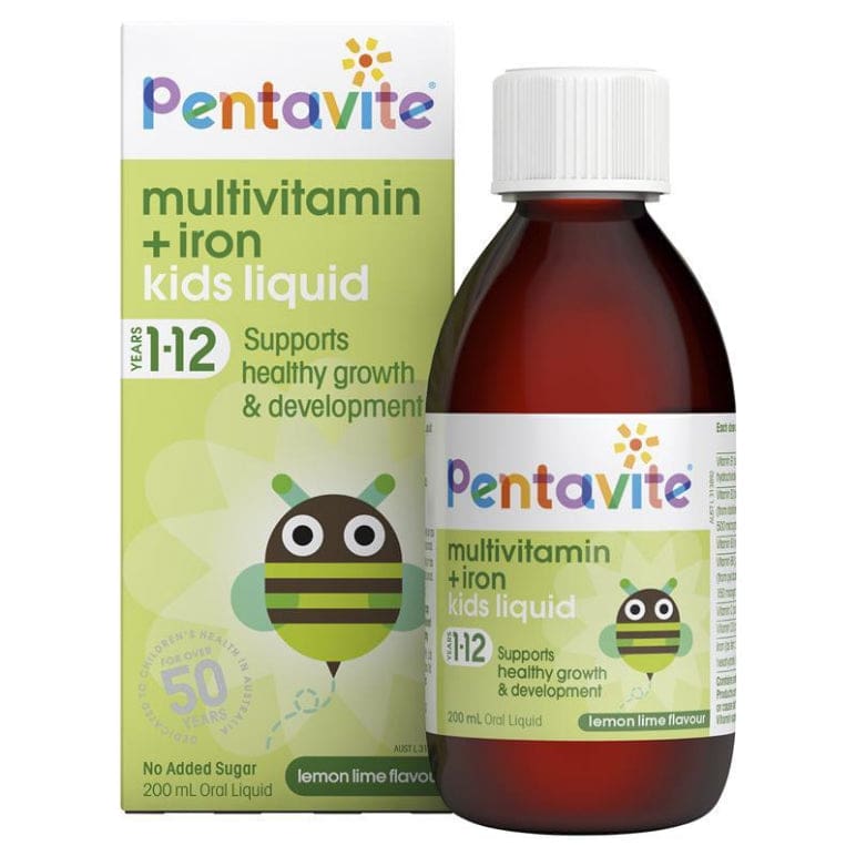 Penta-Vite Oral Liquid Multivitamins with Iron 200mL front image on Livehealthy HK imported from Australia