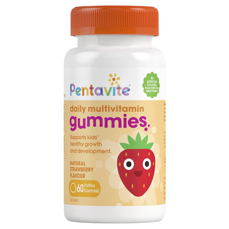 Pentavite Daily Multivitamin Kids Gummies 60 Gummies front image on Livehealthy HK imported from Australia