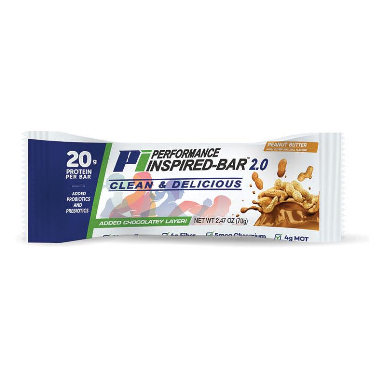 Performance Inspired Bar 2.0 Peanut Butter 70g front image on Livehealthy HK imported from Australia
