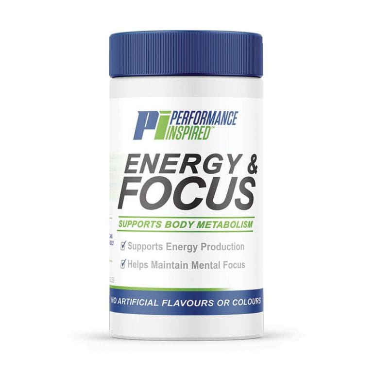 Performance Inspired Performance Energy & Focus 60 Capsules front image on Livehealthy HK imported from Australia
