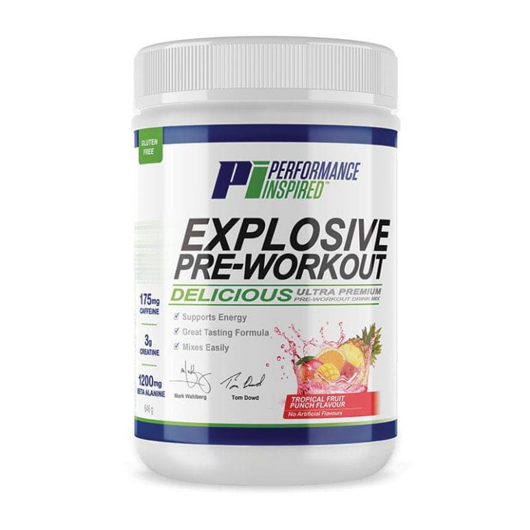 Performance Inspired Explosive Pre-Workout Natural Tropical Punch 646g front image on Livehealthy HK imported from Australia